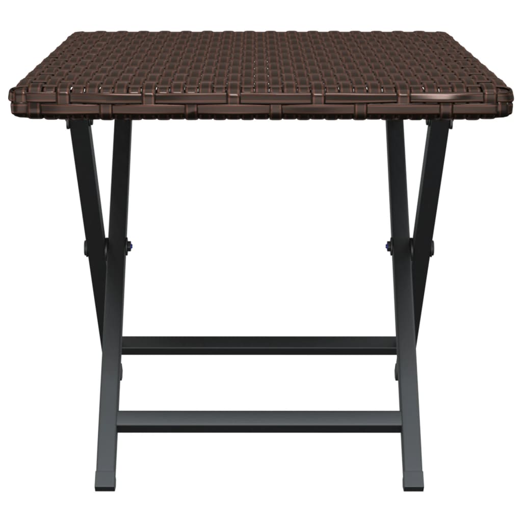 vidaXL Masă de bistro pliabilă, maro, 45x35x32 cm, poliratan vidaXL Masă de bistro pliabilă, maro, 45x35x32 cm, poliratan