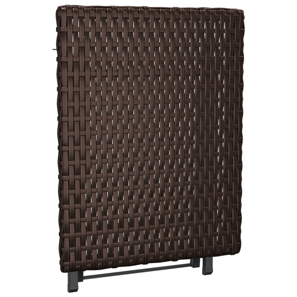 vidaXL Masă de bistro pliabilă, maro, 45x35x32 cm, poliratan vidaXL Masă de bistro pliabilă, maro, 45x35x32 cm, poliratan