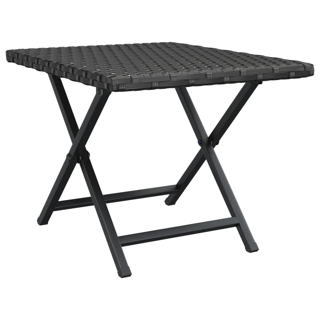 vidaXL Masă de bistro pliabilă, negru, 45x35x32 cm, poliratan vidaXL Masă de bistro pliabilă, negru, 45x35x32 cm, poliratan
