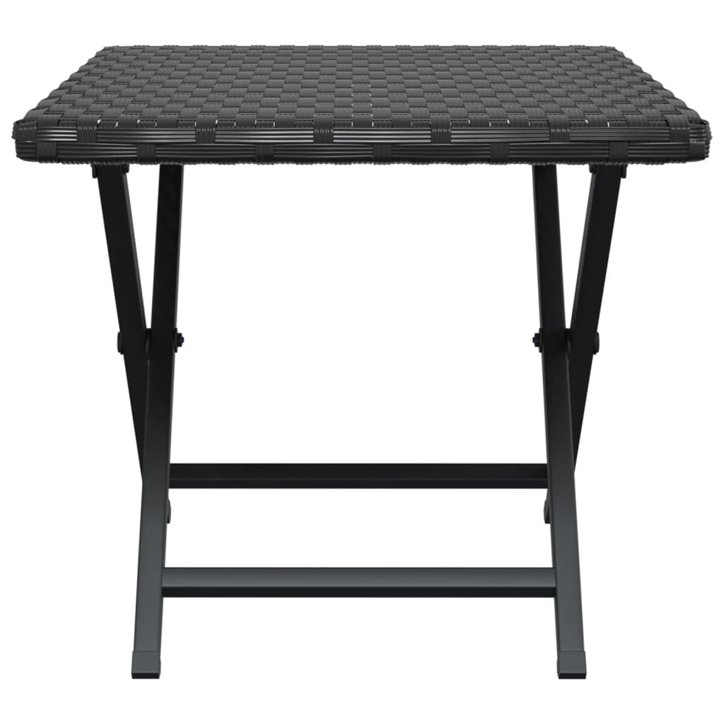 vidaXL Masă de bistro pliabilă, negru, 45x35x32 cm, poliratan vidaXL Masă de bistro pliabilă, negru, 45x35x32 cm, poliratan