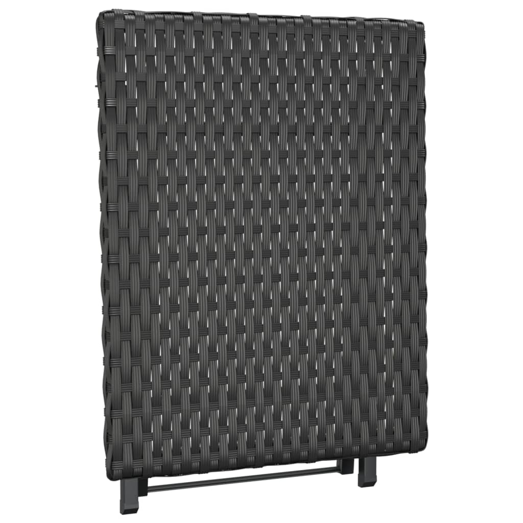 vidaXL Masă de bistro pliabilă, negru, 45x35x32 cm, poliratan vidaXL Masă de bistro pliabilă, negru, 45x35x32 cm, poliratan