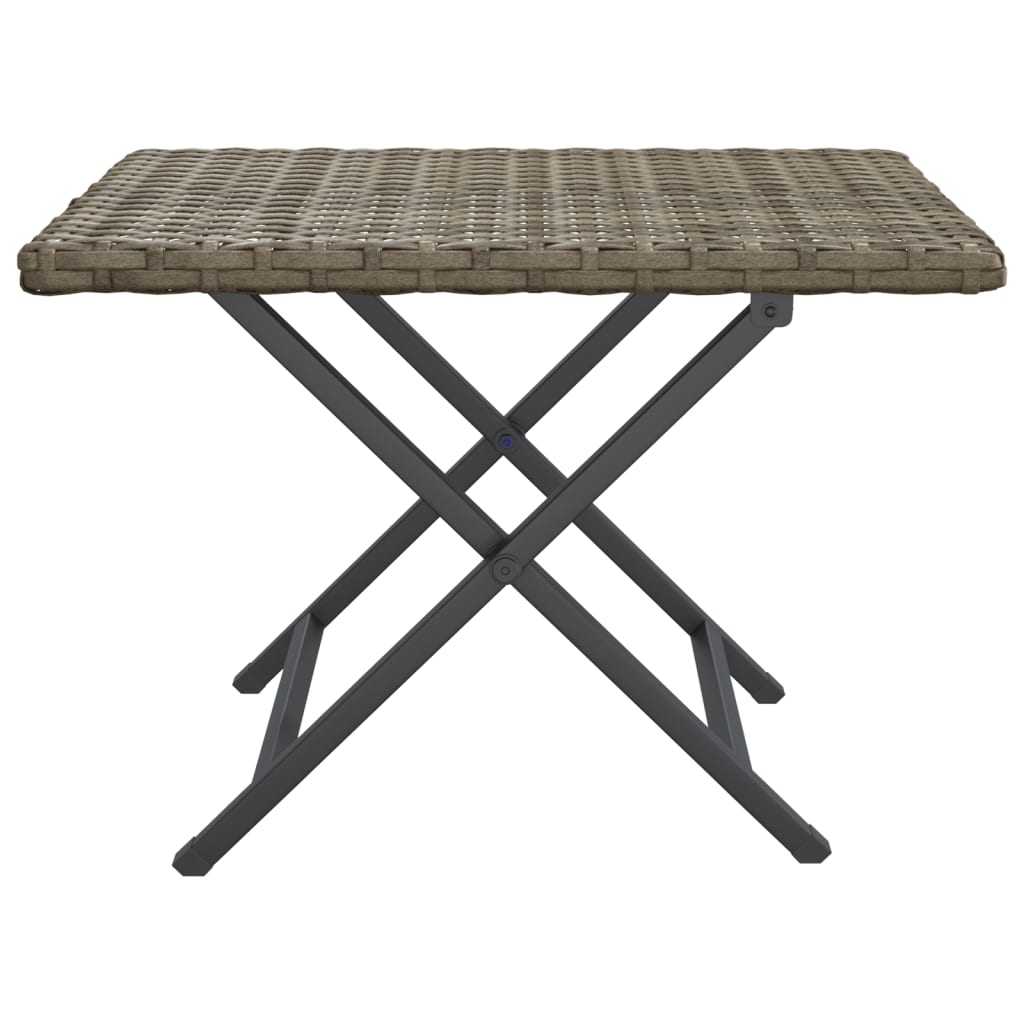 vidaXL Masă de bistro pliabilă, gri, 45x35x32 cm, poliratan vidaXL Masă de bistro pliabilă, gri, 45x35x32 cm, poliratan