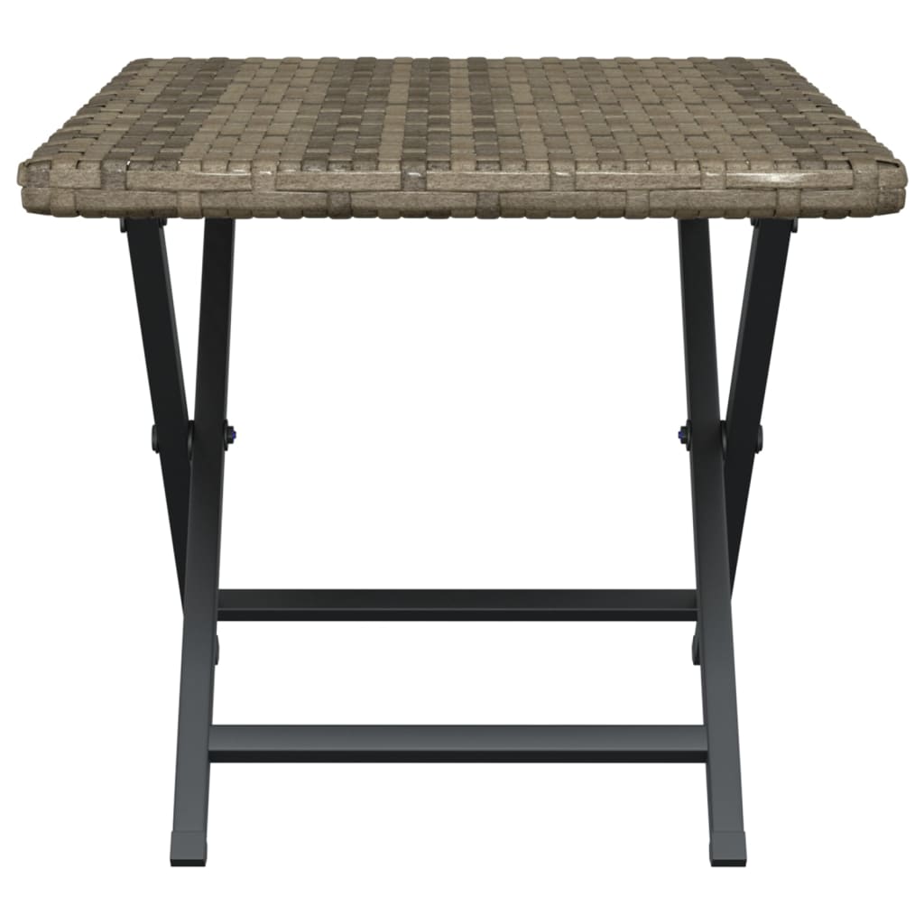 vidaXL Masă de bistro pliabilă, gri, 45x35x32 cm, poliratan vidaXL Masă de bistro pliabilă, gri, 45x35x32 cm, poliratan