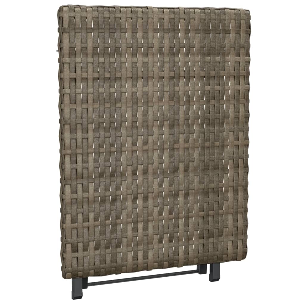 vidaXL Masă de bistro pliabilă, gri, 45x35x32 cm, poliratan vidaXL Masă de bistro pliabilă, gri, 45x35x32 cm, poliratan