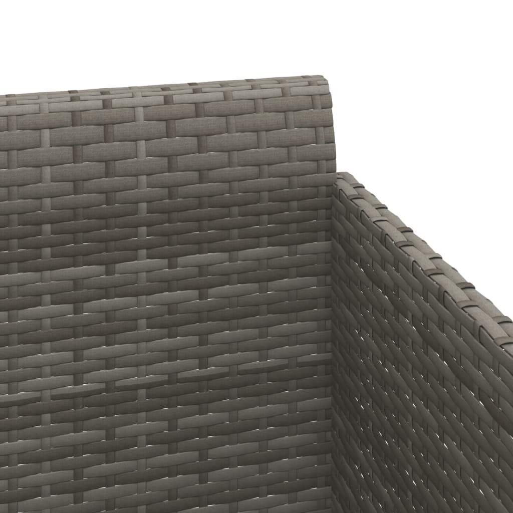 vidaXL Șezlong cu perne, gri, 182x118x63 cm, poliratan vidaXL Șezlong cu perne, gri, 182x118x63 cm, poliratan