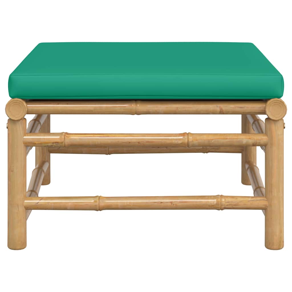 vidaXL Taburet de grădină, pernă verde, bambus vidaXL Taburet de grădină, pernă verde, bambus