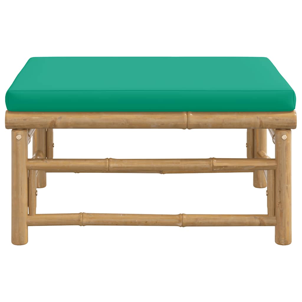 vidaXL Taburet de grădină, pernă verde, bambus vidaXL Taburet de grădină, pernă verde, bambus