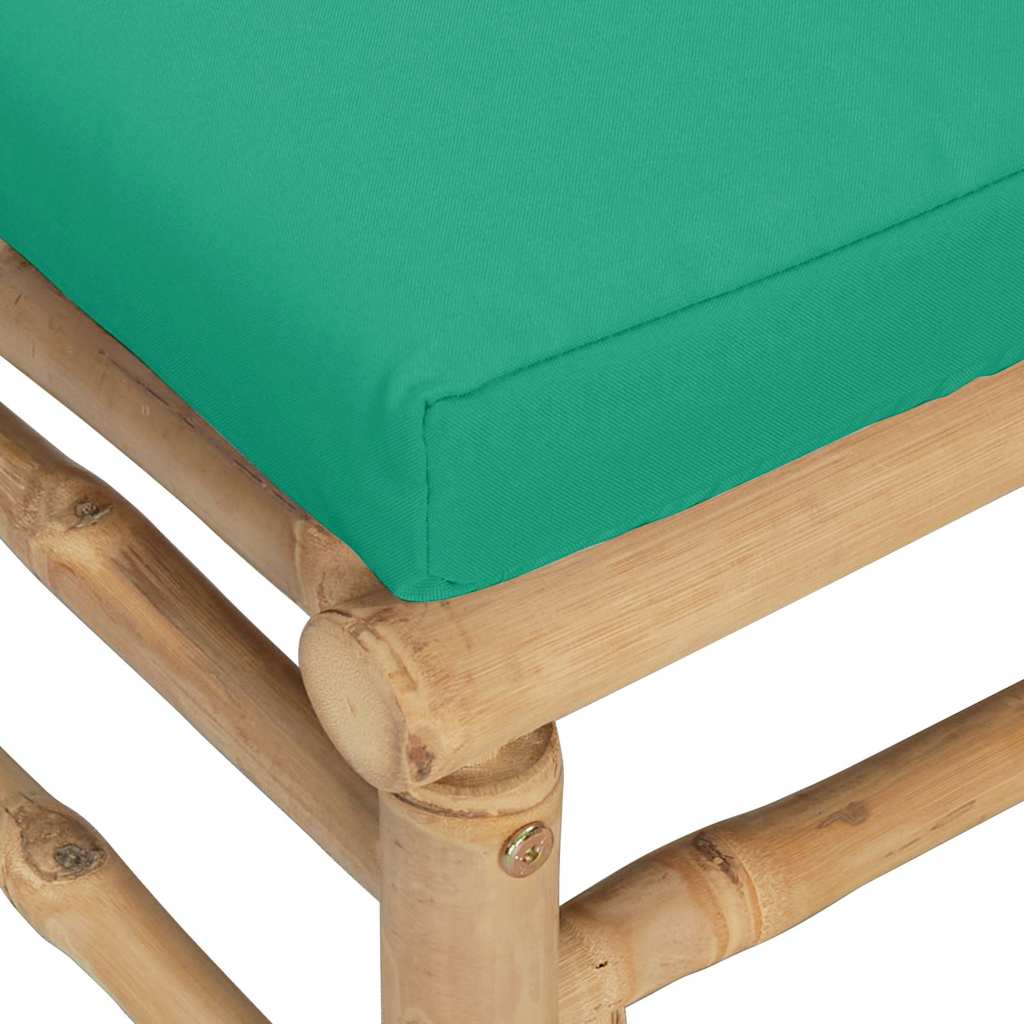 vidaXL Taburet de grădină, pernă verde, bambus vidaXL Taburet de grădină, pernă verde, bambus