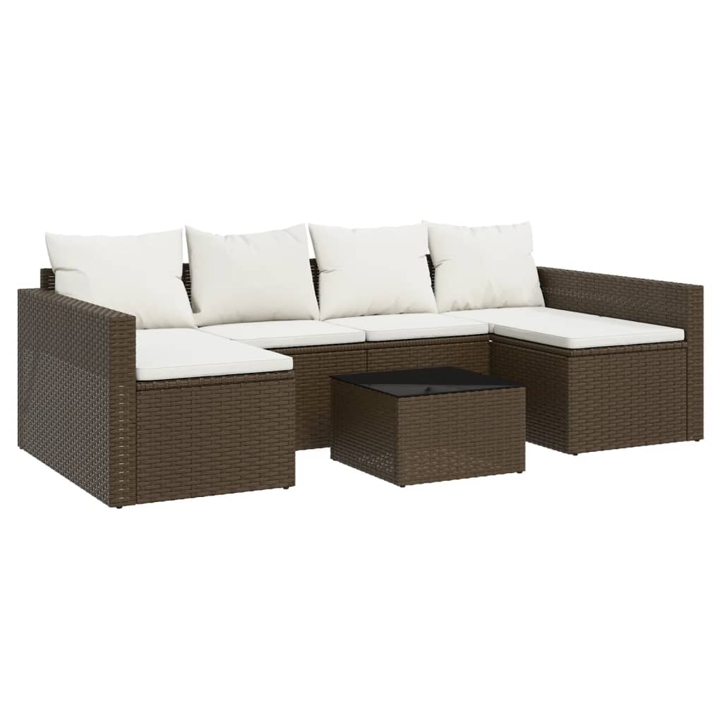 vidaXL Set șezlong de grădină cu perne, 2 piese, maro, poliratan