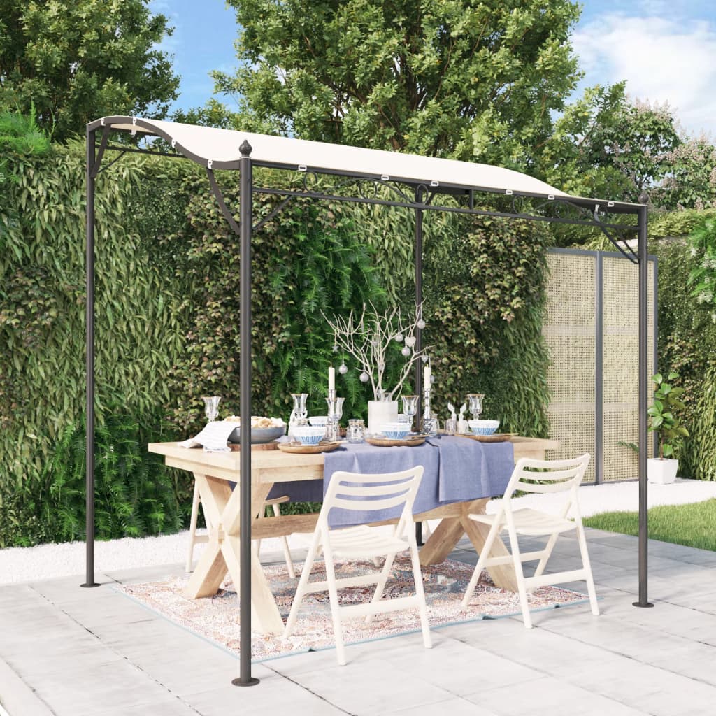 vidaXL Copertină, crem, 2x2,3 m, 180 g/m², material textil și oțel vidaXL Copertină, crem, 2x2,3 m, 180 g/m², material textil și oțel