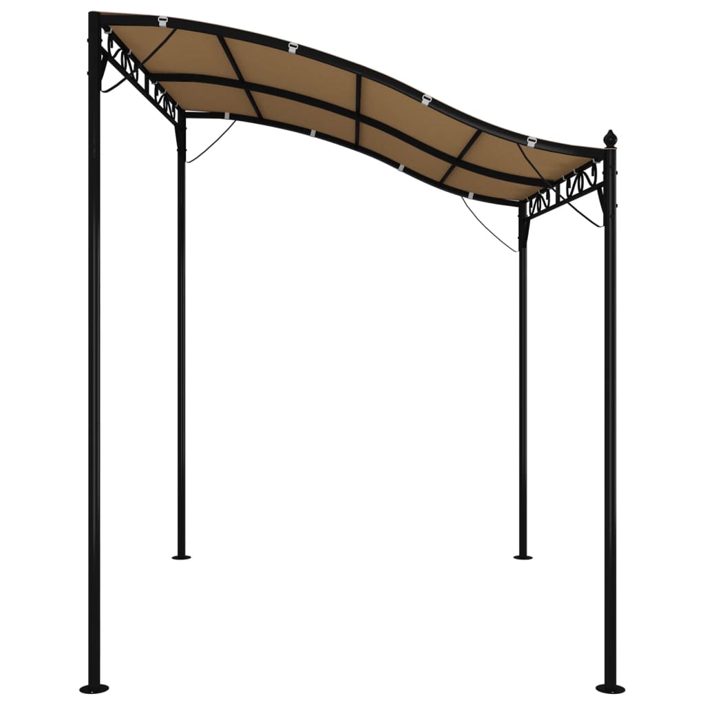 vidaXL Baldachin, gri taupe, 2x2,3 m, 180 g/m², țesătură și oțel