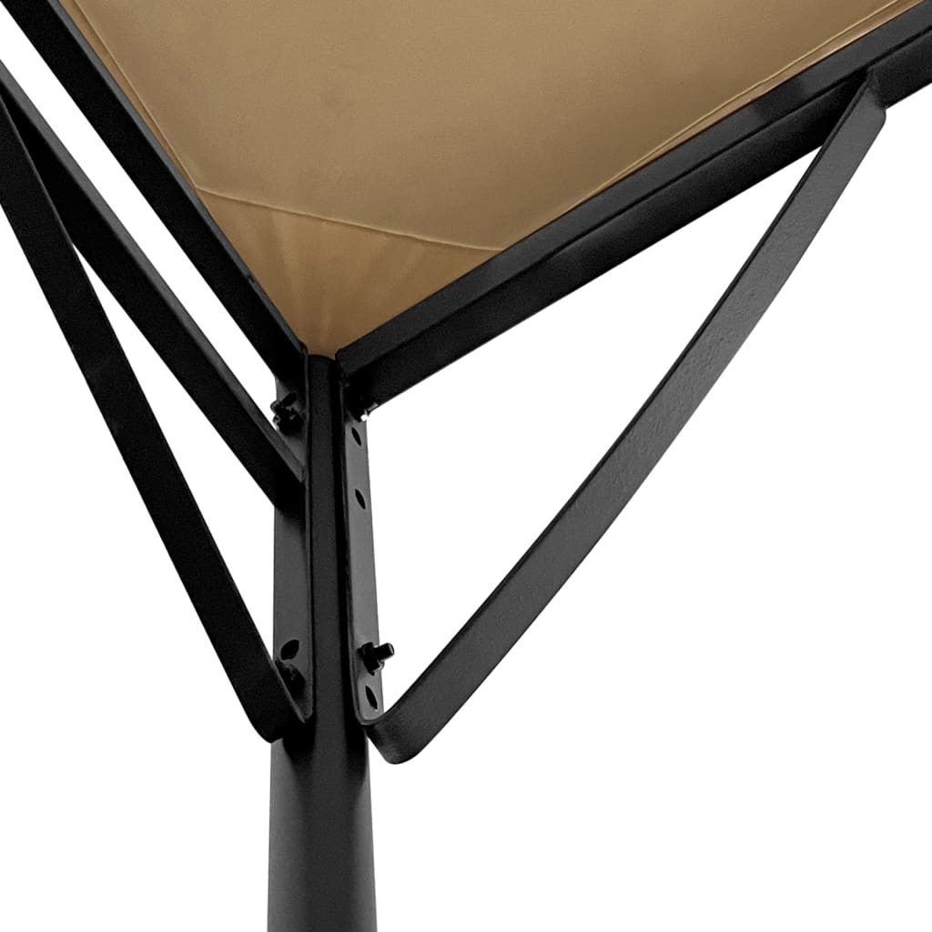 vidaXL Baldachin, gri taupe, 2x2,3 m, 180 g/m², țesătură și oțel