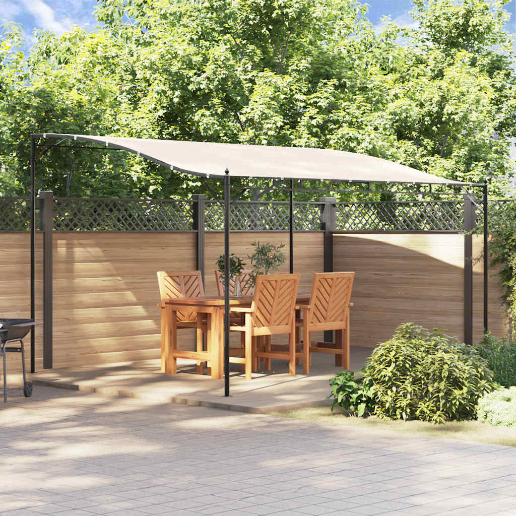 vidaXL Baldachin, crem, 4x3 m 180 g/m², țesătură și oțel