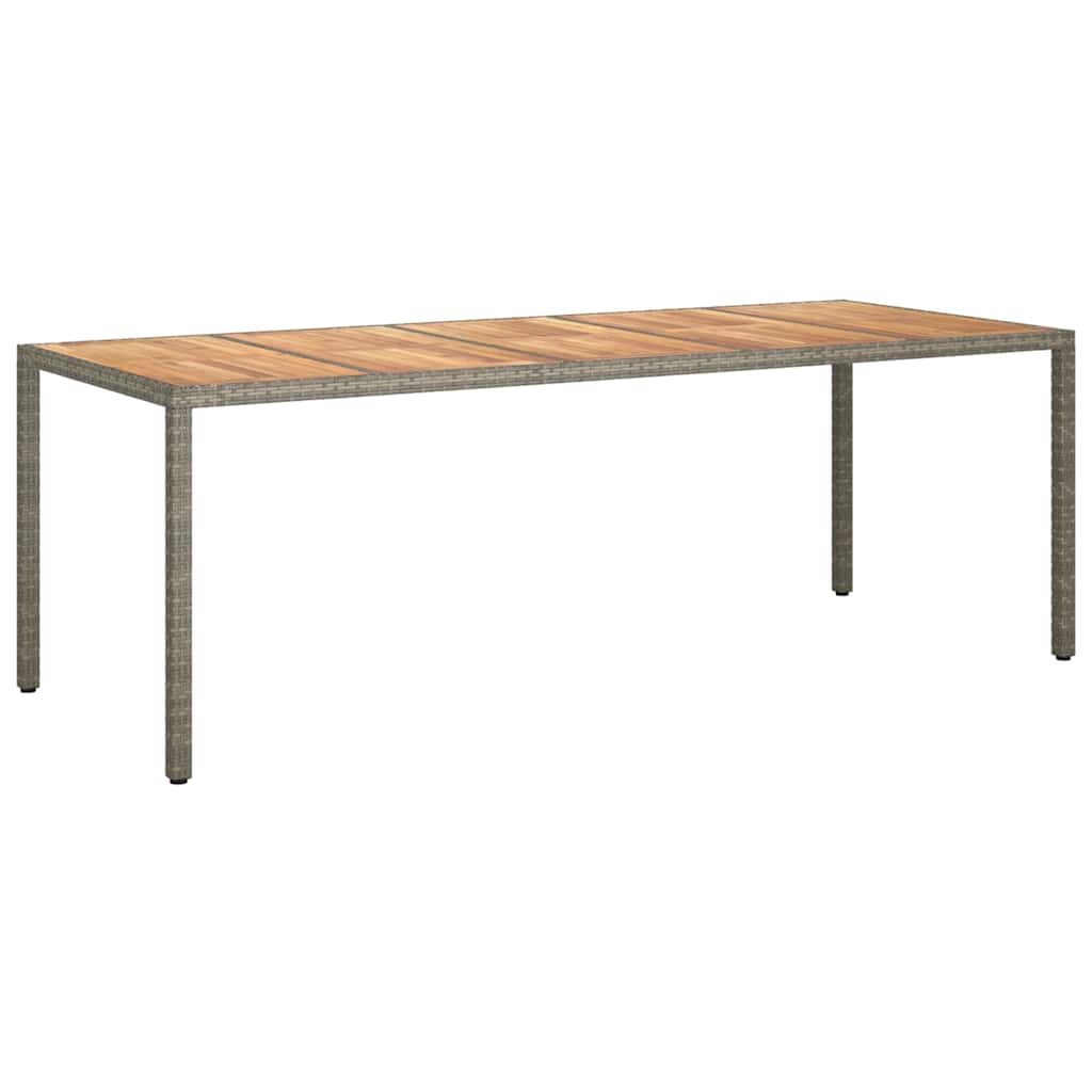 vidaXL Masă de Grădină Gri 250x100x75 cm Poliratan vidaXL Masă de Grădină Gri 250x100x75 cm Poliratan