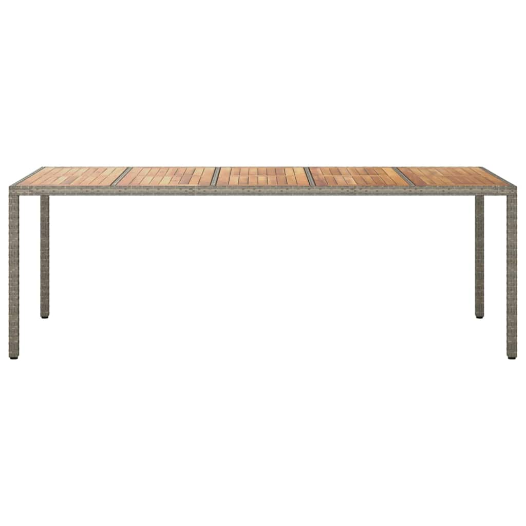 vidaXL Masă de Grădină Gri 250x100x75 cm Poliratan vidaXL Masă de Grădină Gri 250x100x75 cm Poliratan