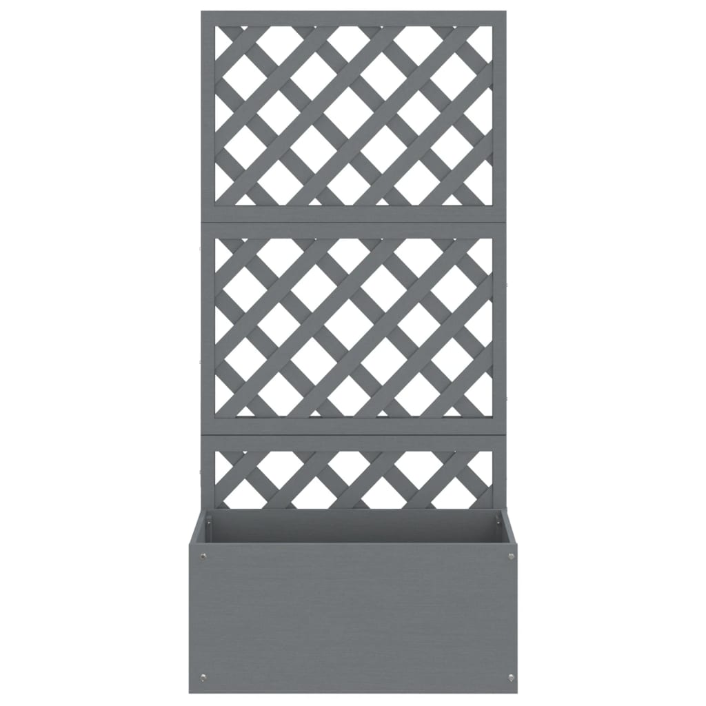 vidaXL Jardinieră cu spalier, gri, 65x33x135 cm, WPC