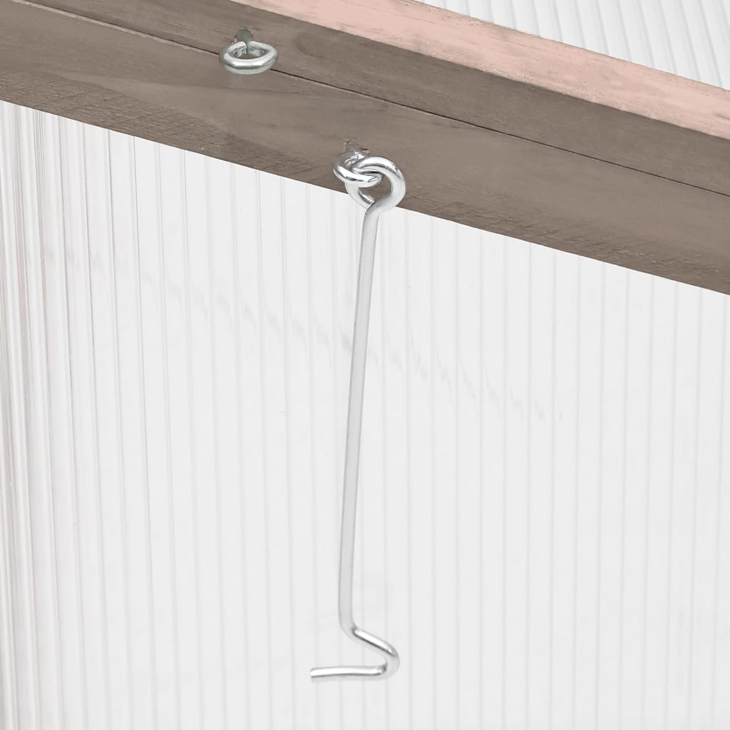 vidaXL Seră, gri, 110x58,5x39 cm, lemn de brad vidaXL Seră, gri, 110x58,5x39 cm, lemn de brad