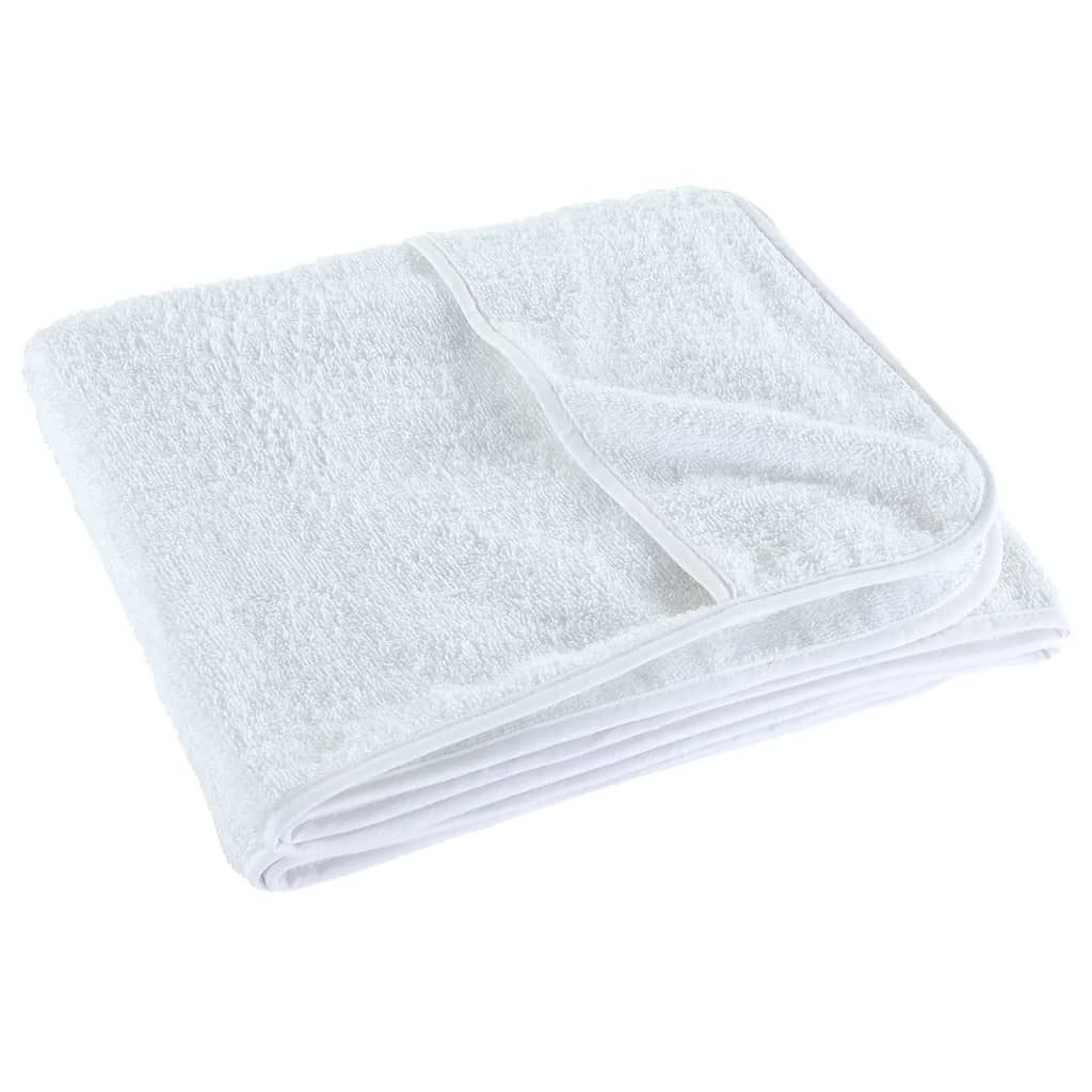 vidaXL Prosoape de plajă, 2 buc., alb, 75x200 cm, textil 400 GSM vidaXL Prosoape de plajă, 2 buc., alb, 75x200 cm, textil 400 GSM