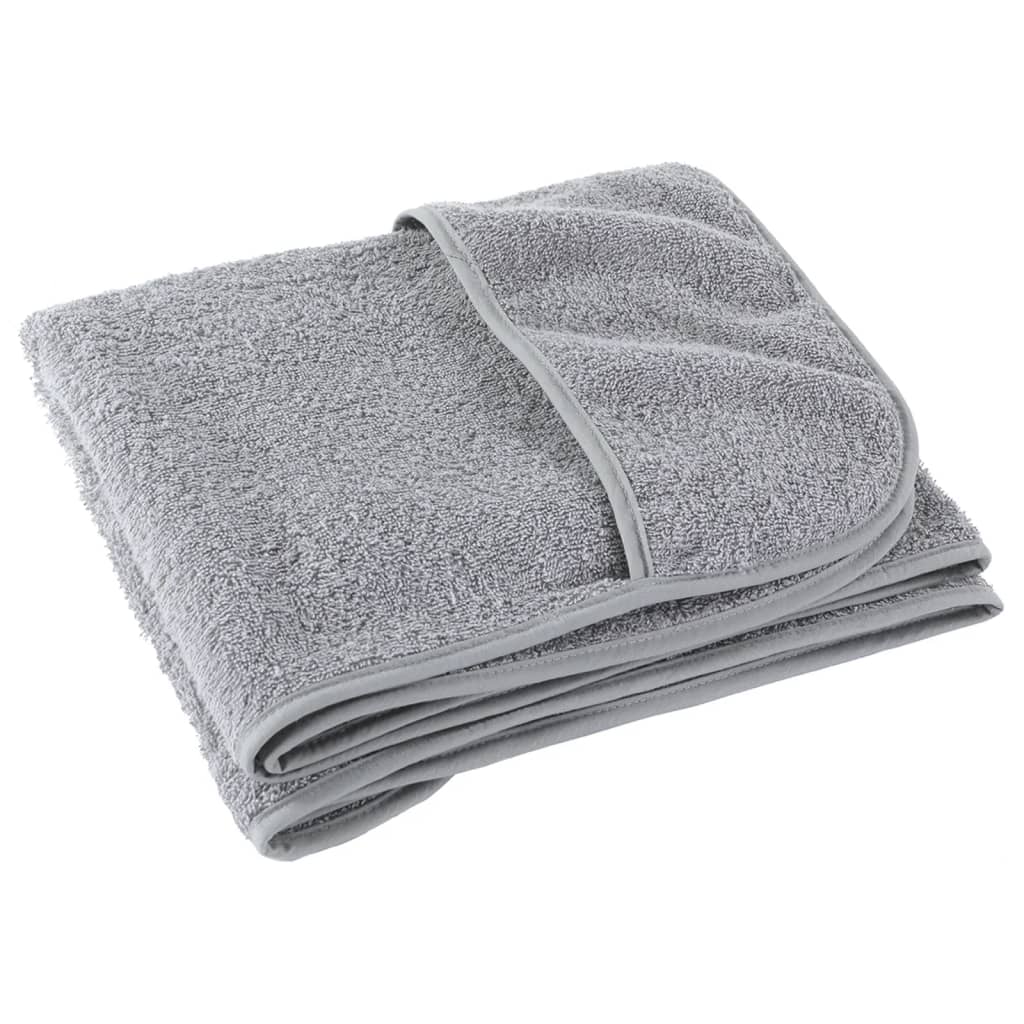 vidaXL Prosoape de plajă, 2 buc., gri, 60x135 cm, textil 400 GSM vidaXL Prosoape de plajă, 2 buc., gri, 60x135 cm, textil 400 GSM