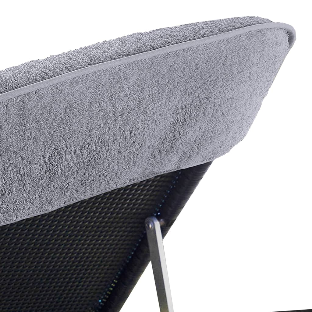 vidaXL Prosoape de plajă, 2 buc., gri, 60x135 cm, textil 400 GSM vidaXL Prosoape de plajă, 2 buc., gri, 60x135 cm, textil 400 GSM