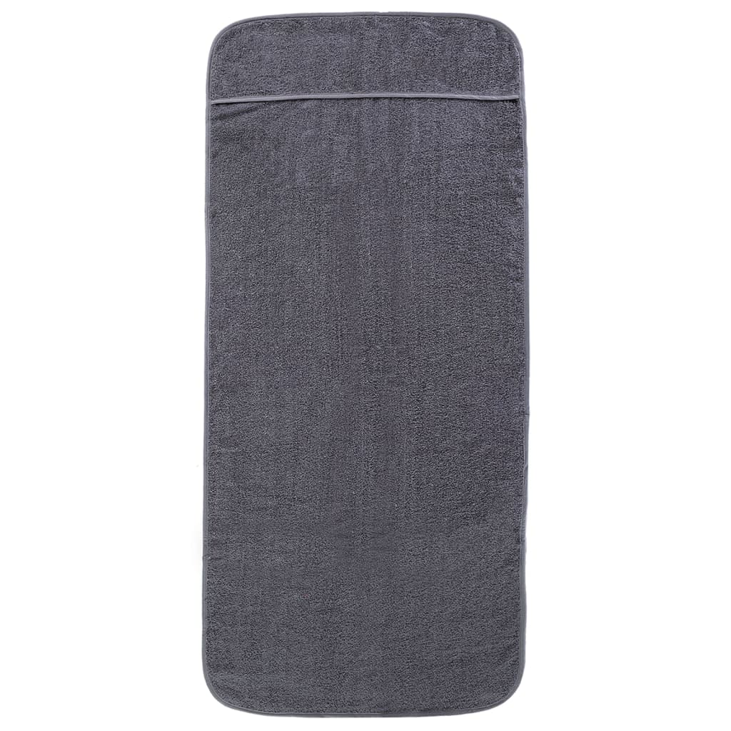 vidaXL Prosoape de plajă, 2 buc., antracit, 60x135 cm, textil 400 GSM vidaXL Prosoape de plajă, 2 buc., antracit, 60x135 cm, textil 400 GSM