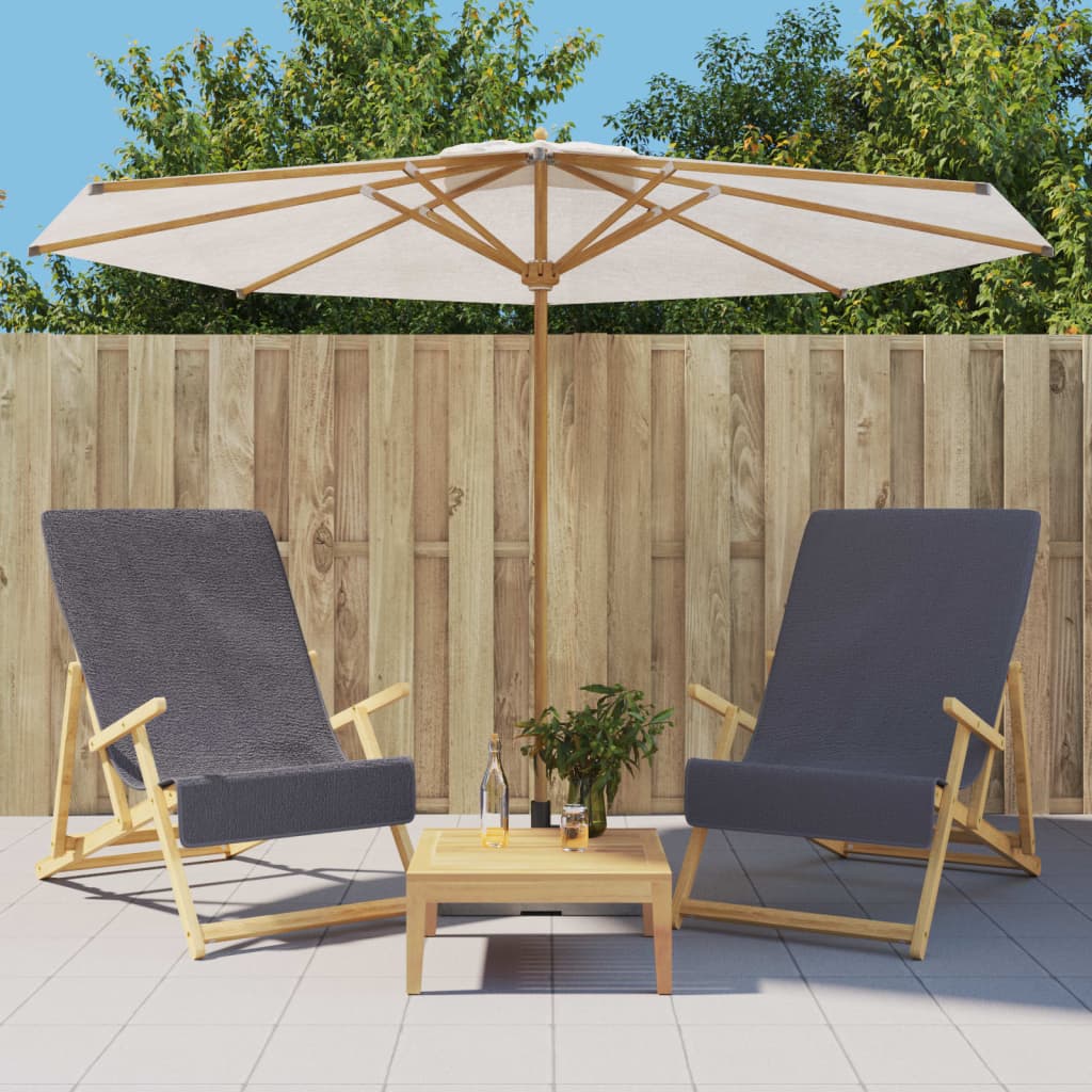 vidaXL Prosoape de plajă, 2 buc., antracit, 60x135 cm, textil 400 GSM vidaXL Prosoape de plajă, 2 buc., antracit, 60x135 cm, textil 400 GSM