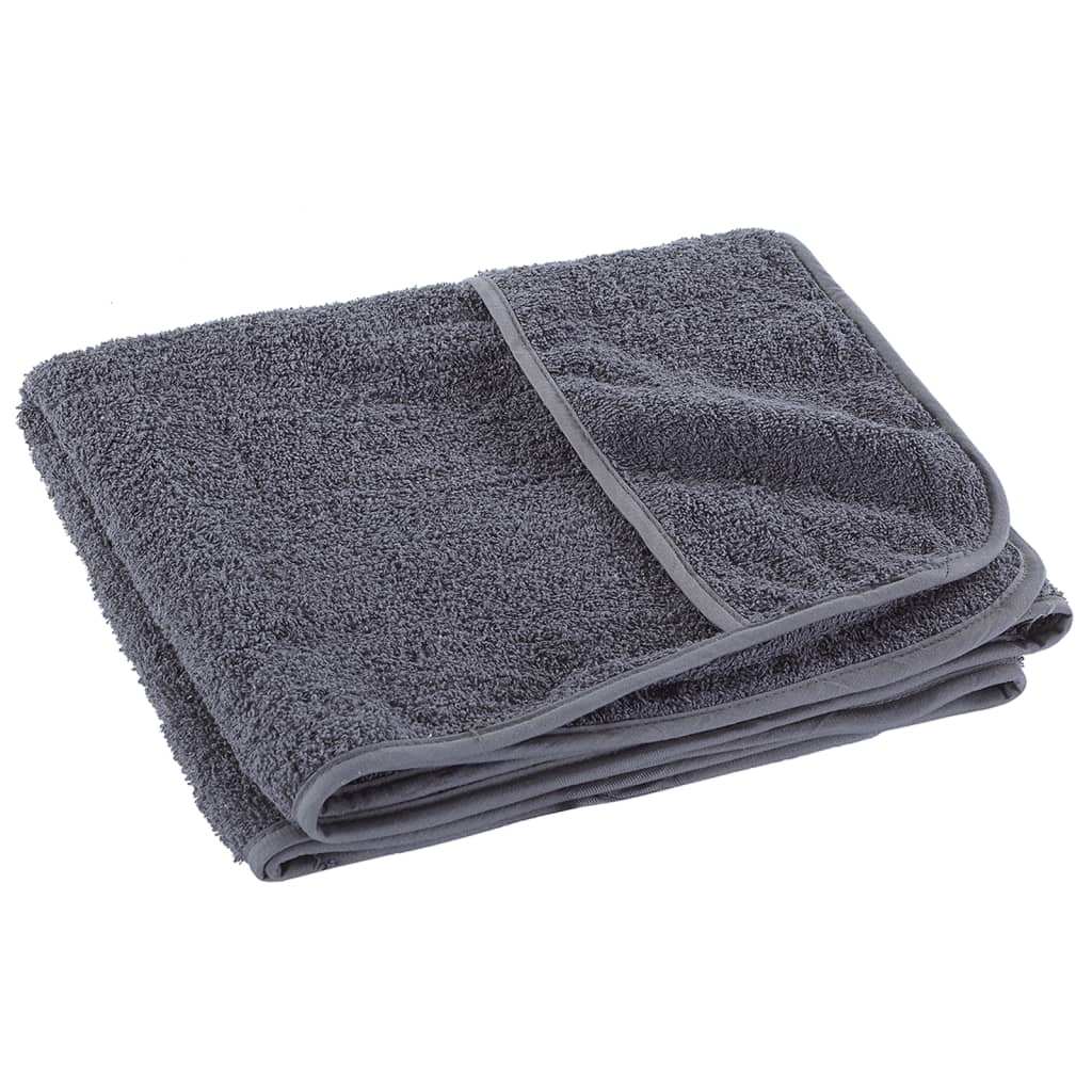 vidaXL Prosoape de plajă, 2 buc., antracit, 75x200 cm, textil 400 GSM vidaXL Prosoape de plajă, 2 buc., antracit, 75x200 cm, textil 400 GSM