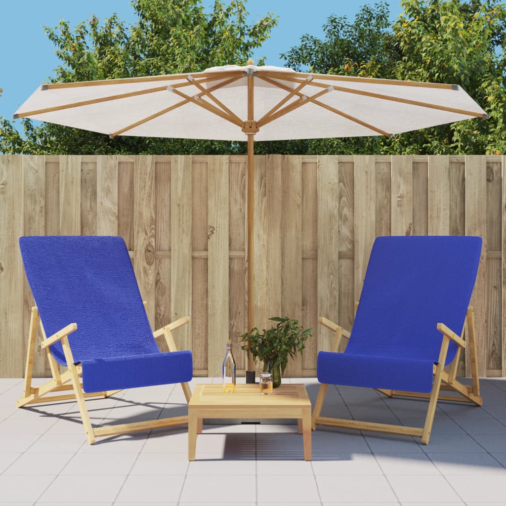 vidaXL Prosoape de plajă, 2 buc., albastru, 60x135 cm, textil 400 GSM vidaXL Prosoape de plajă, 2 buc., albastru, 60x135 cm, textil 400 GSM