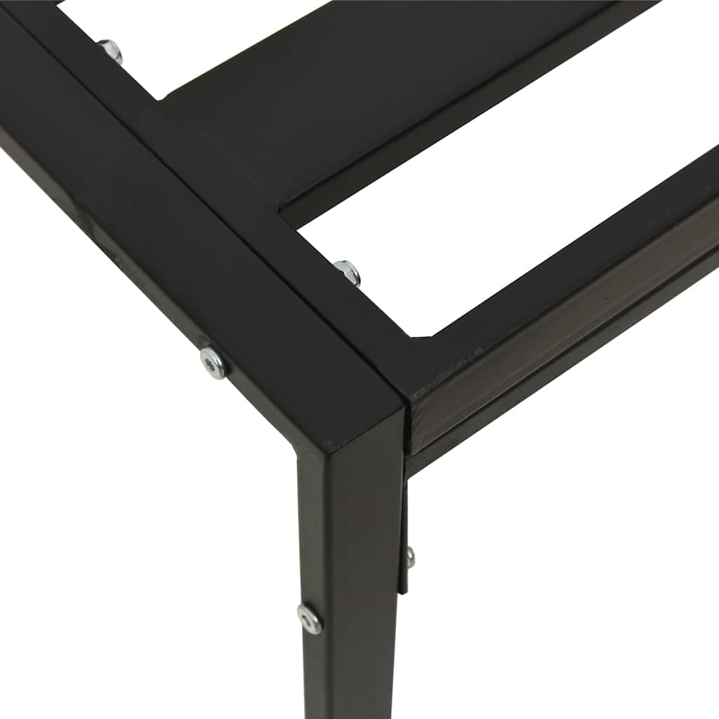 vidaXL Măsuță de cafea pentru grădină, negru, 60x60x35 cm, oțel vidaXL Măsuță de cafea pentru grădină, negru, 60x60x35 cm, oțel