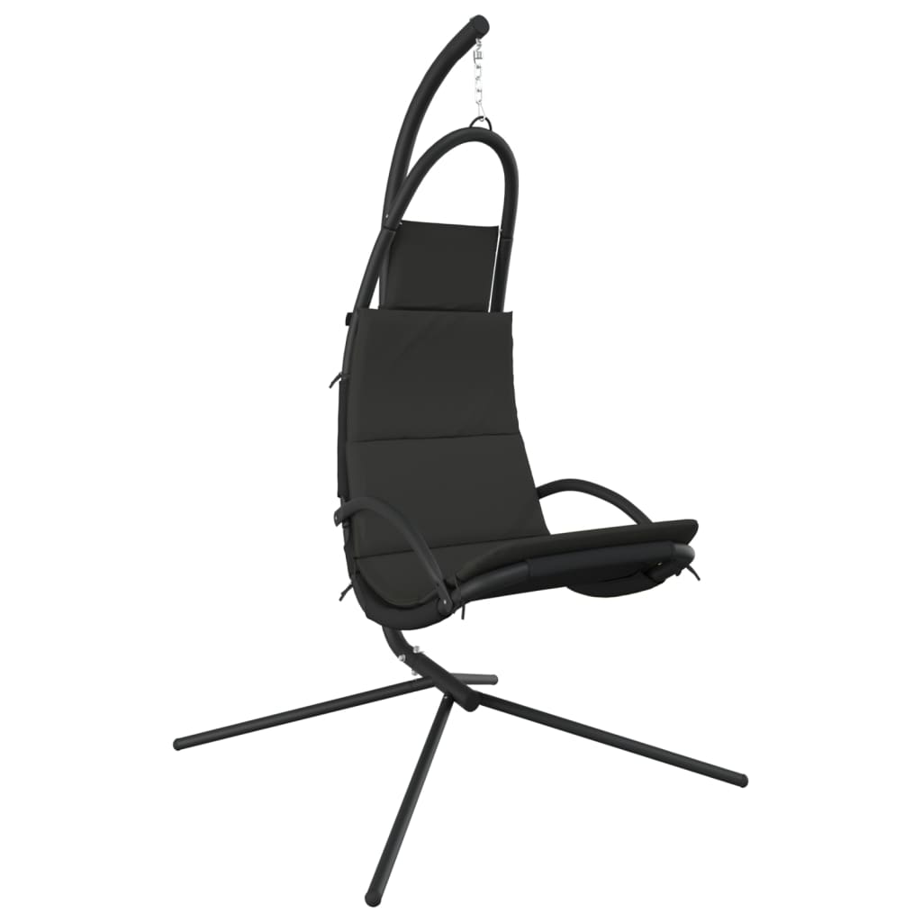 vidaXL Scaun balansoar grădină cu pernă gri închis, textil oxford/oțel vidaXL Scaun balansoar grădină cu pernă gri închis, textil oxford/oțel