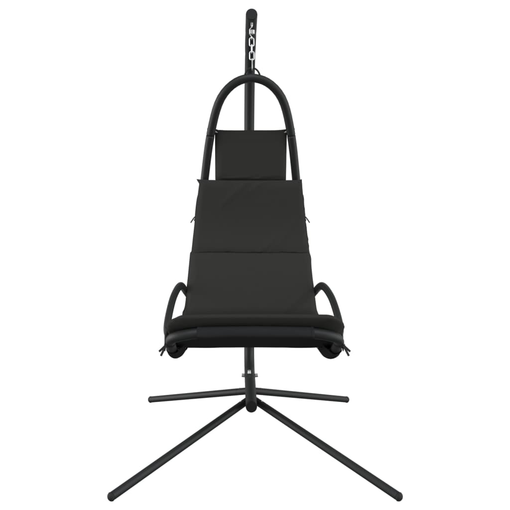 vidaXL Scaun balansoar grădină cu pernă gri închis, textil oxford/oțel vidaXL Scaun balansoar grădină cu pernă gri închis, textil oxford/oțel