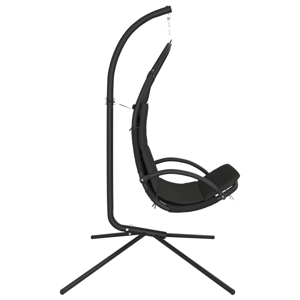vidaXL Scaun balansoar grădină cu pernă gri închis, textil oxford/oțel vidaXL Scaun balansoar grădină cu pernă gri închis, textil oxford/oțel