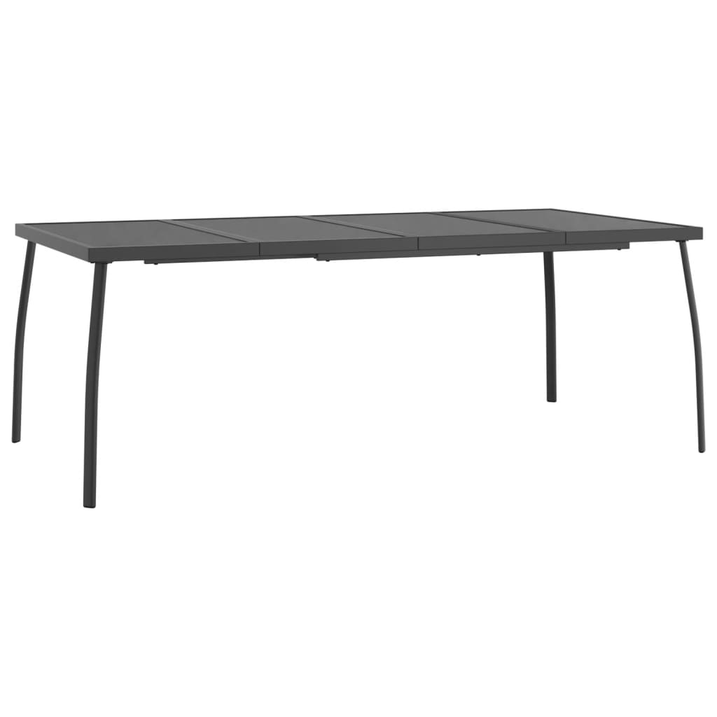 vidaXL Masă de grădină, antracit, 200 x 100 x 72 cm, plasă din oțel vidaXL Masă de grădină, antracit, 200 x 100 x 72 cm, plasă din oțel