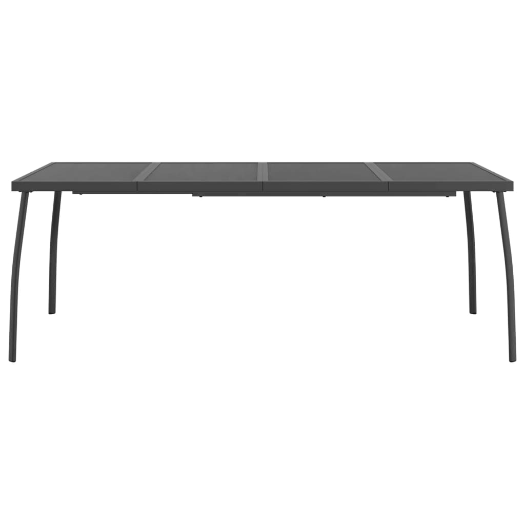 vidaXL Masă de grădină, antracit, 200 x 100 x 72 cm, plasă din oțel vidaXL Masă de grădină, antracit, 200 x 100 x 72 cm, plasă din oțel