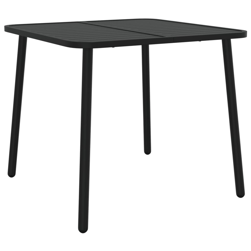 vidaXL Masă de grădină, antracit, 80x80x71 cm, oțel vidaXL Masă de grădină, antracit, 80x80x71 cm, oțel