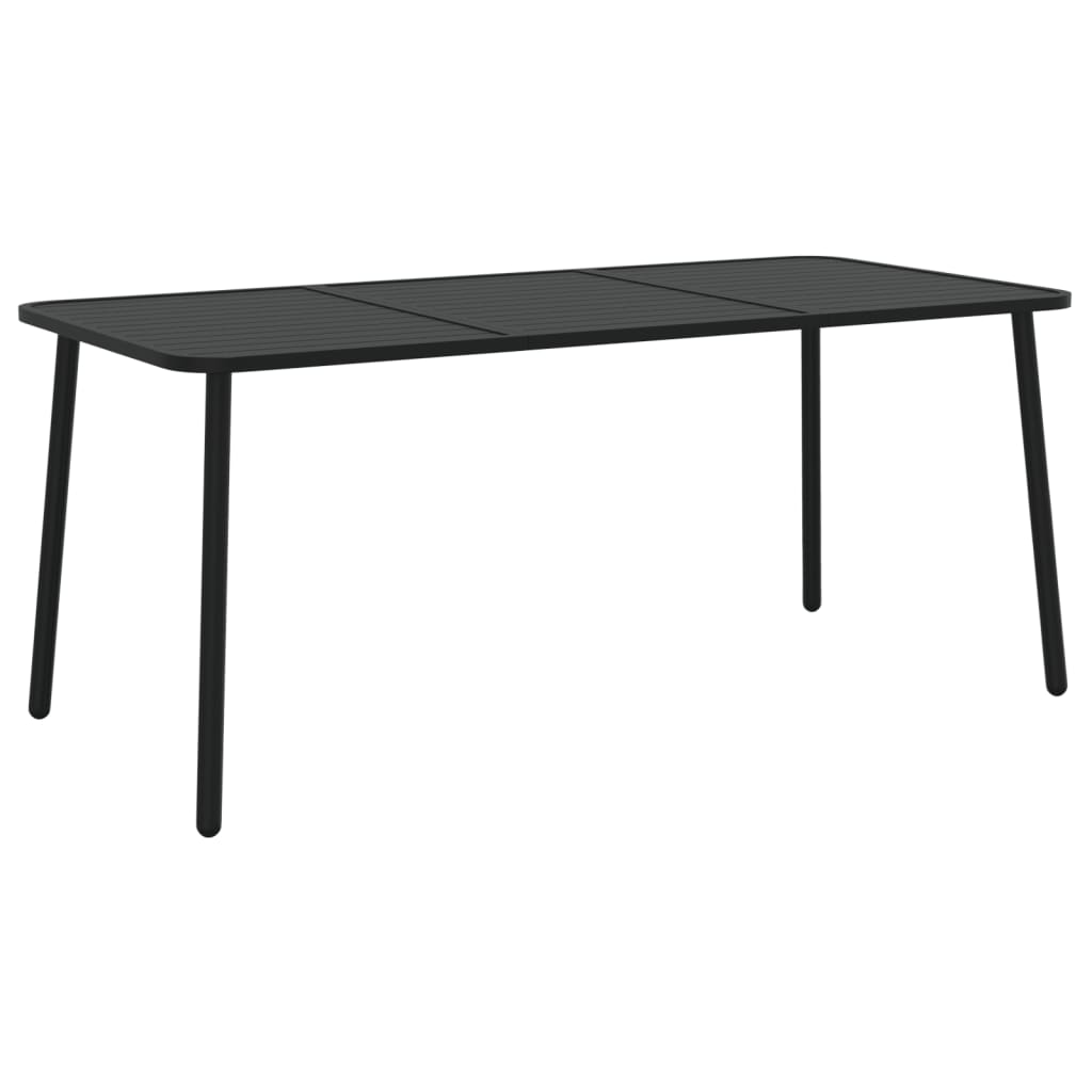 vidaXL Masă de grădină, antracit, 165x80x71 cm, oțel vidaXL Masă de grădină, antracit, 165x80x71 cm, oțel