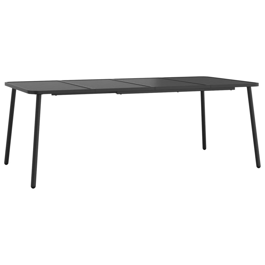 vidaXL Masă de grădină, antracit, 200x100x71 cm, oțel vidaXL Masă de grădină, antracit, 200x100x71 cm, oțel