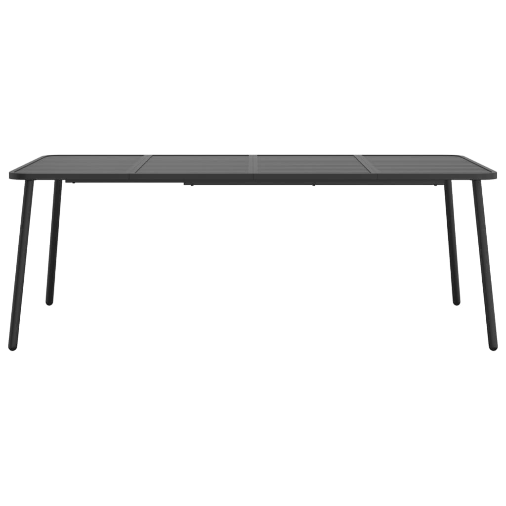 vidaXL Masă de grădină, antracit, 200x100x71 cm, oțel vidaXL Masă de grădină, antracit, 200x100x71 cm, oțel