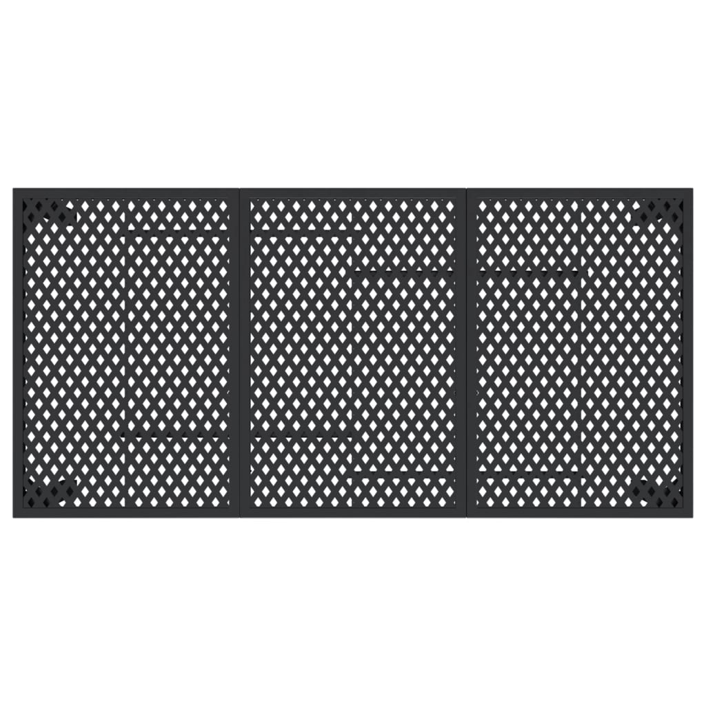 vidaXL Masă de grădină, antracit, 165x80x72 cm, oțel vidaXL Masă de grădină, antracit, 165x80x72 cm, oțel