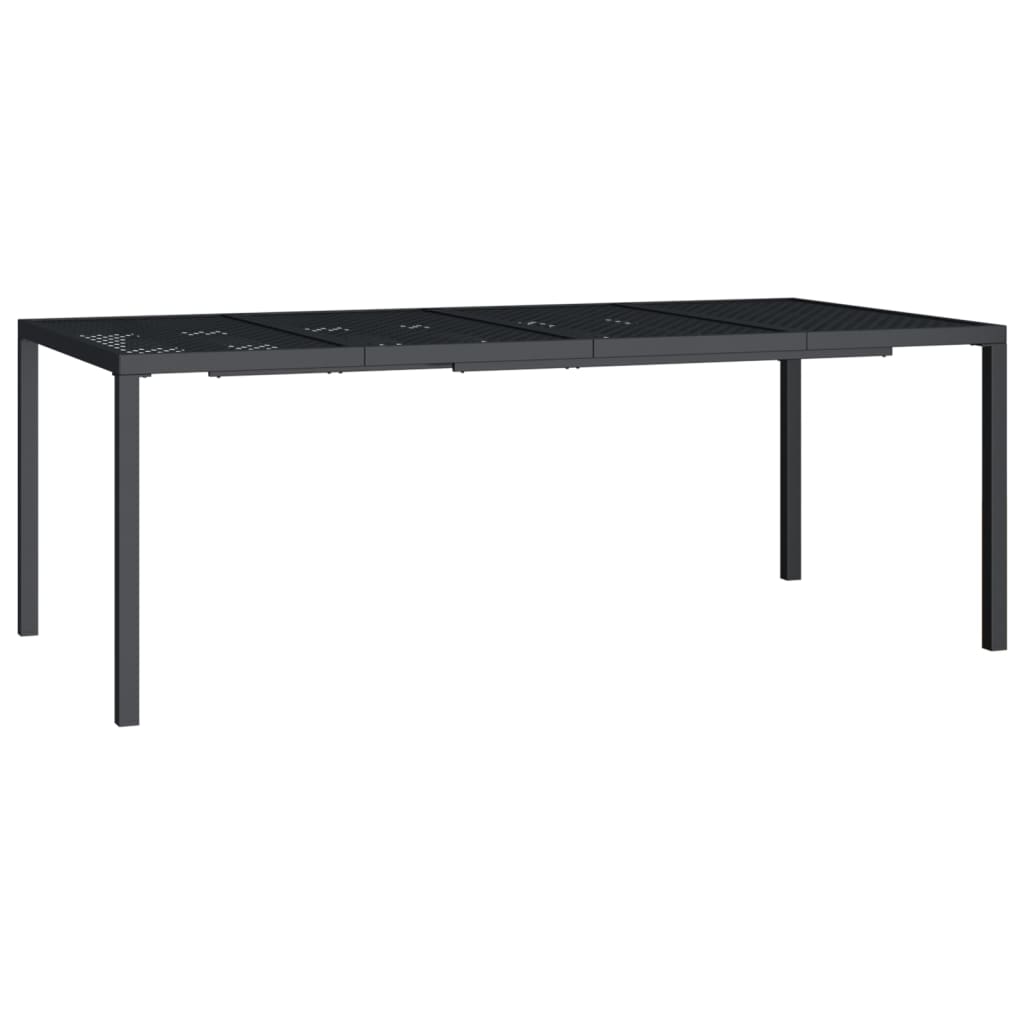 vidaXL Masă de grădină, antracit, 200x100x72 cm, oțel vidaXL Masă de grădină, antracit, 200x100x72 cm, oțel
