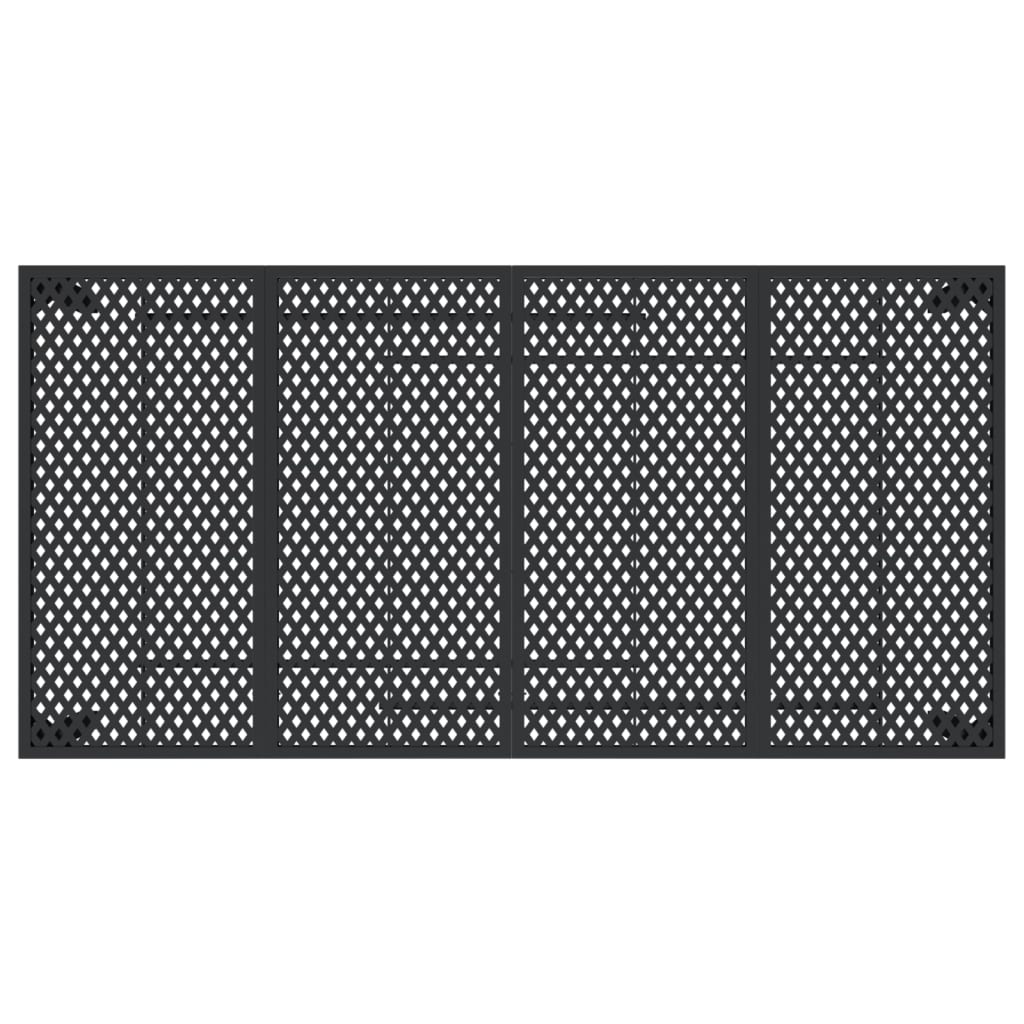 vidaXL Masă de grădină, antracit, 200x100x72 cm, oțel vidaXL Masă de grădină, antracit, 200x100x72 cm, oțel