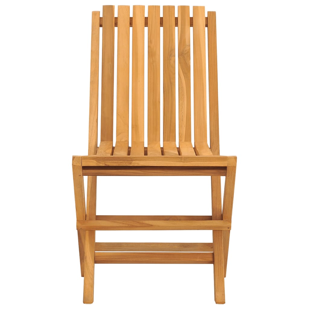 vidaXL Scaune de grădină pliante, 2 buc, 47x47x89 cm, lemn masiv tec