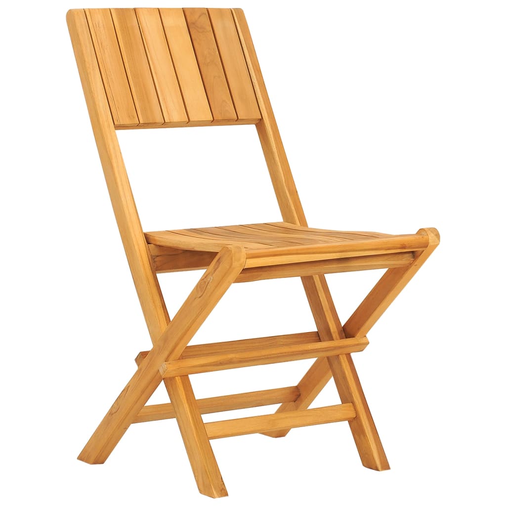 vidaXL Scaune de grădină pliante, 2 buc, 47x61x90 cm, lemn masiv tec