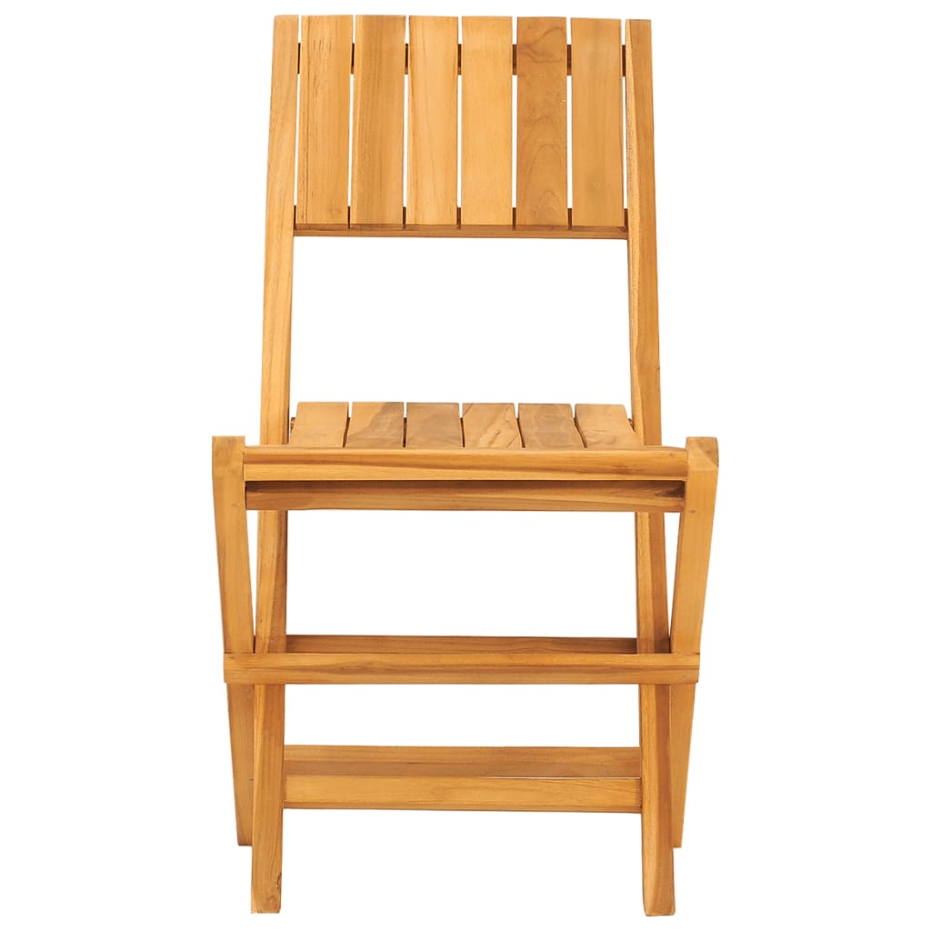vidaXL Scaune de grădină pliante, 2 buc, 47x61x90 cm, lemn masiv tec