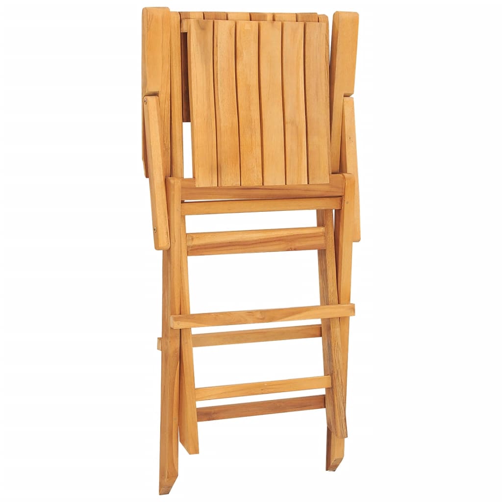 vidaXL Scaune de grădină pliante, 2 buc, 55x61x90 cm, lemn masiv tec