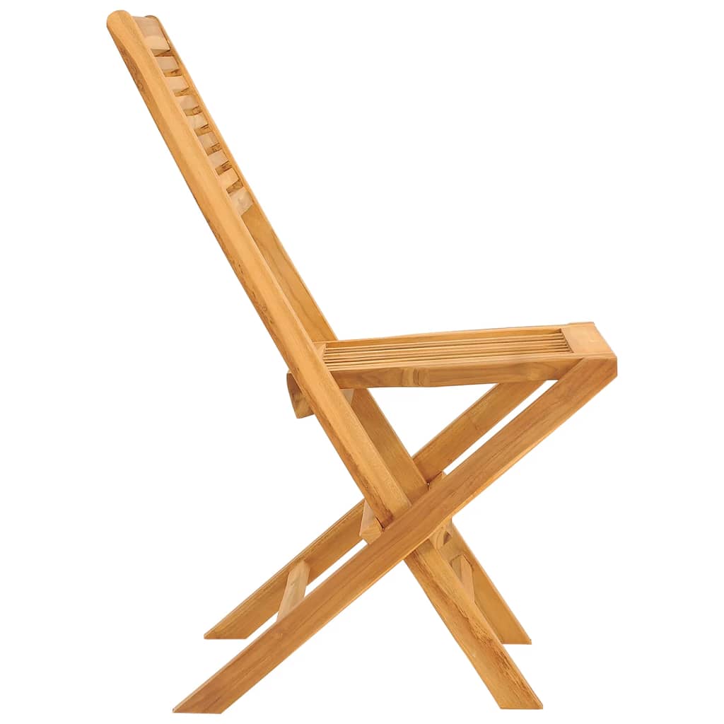 vidaXL Scaune de grădină pliante, 2 buc, 47x62x90 cm, lemn masiv tec