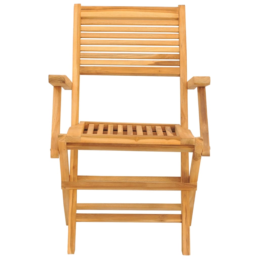 vidaXL Scaune de grădină pliante, 2 buc, 55x62x90 cm, lemn masiv tec