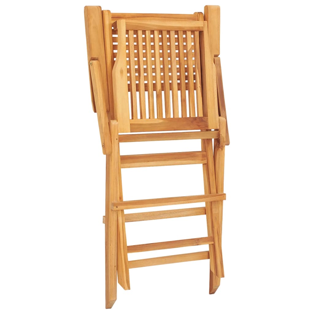 vidaXL Scaune de grădină pliante, 2 buc, 55x62x90 cm, lemn masiv tec