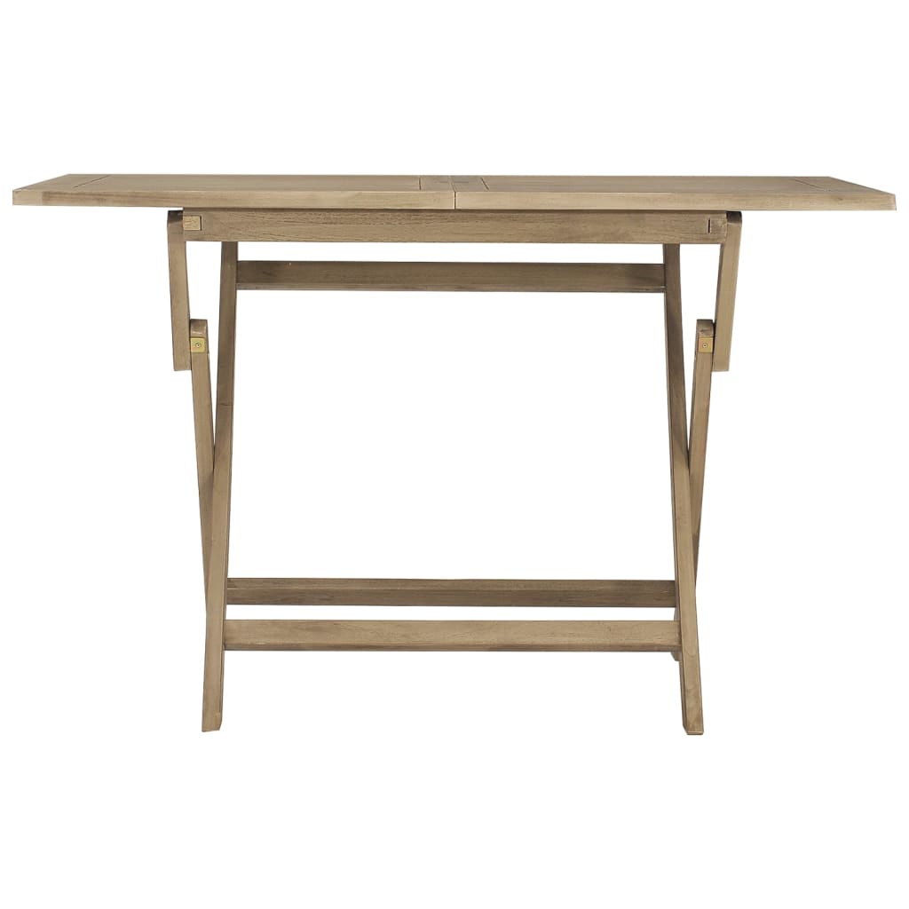 vidaXL Masă pliantă de grădină, gri, 120x70x75 cm, lemn masiv de tec vidaXL Masă pliantă de grădină, gri, 120x70x75 cm, lemn masiv de tec