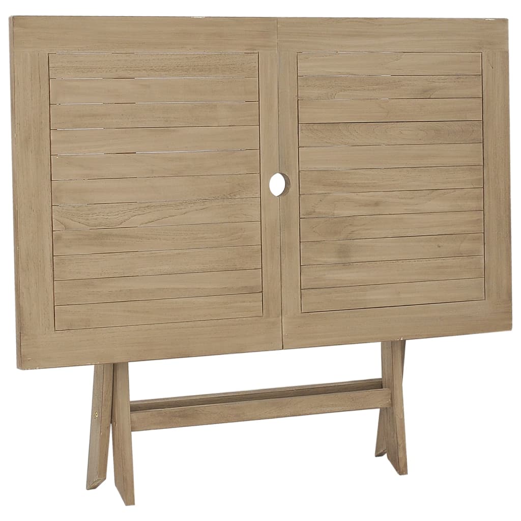 vidaXL Masă pliantă de grădină, gri, 120x70x75 cm, lemn masiv de tec vidaXL Masă pliantă de grădină, gri, 120x70x75 cm, lemn masiv de tec